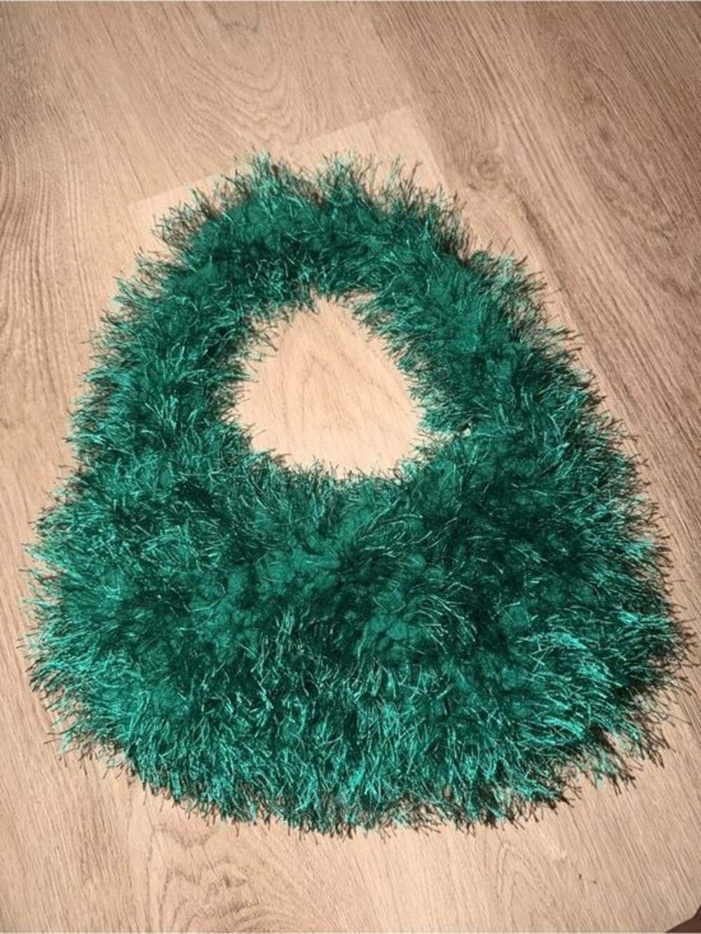 Fluffy Green Handbag | Statement Shoulder Purse